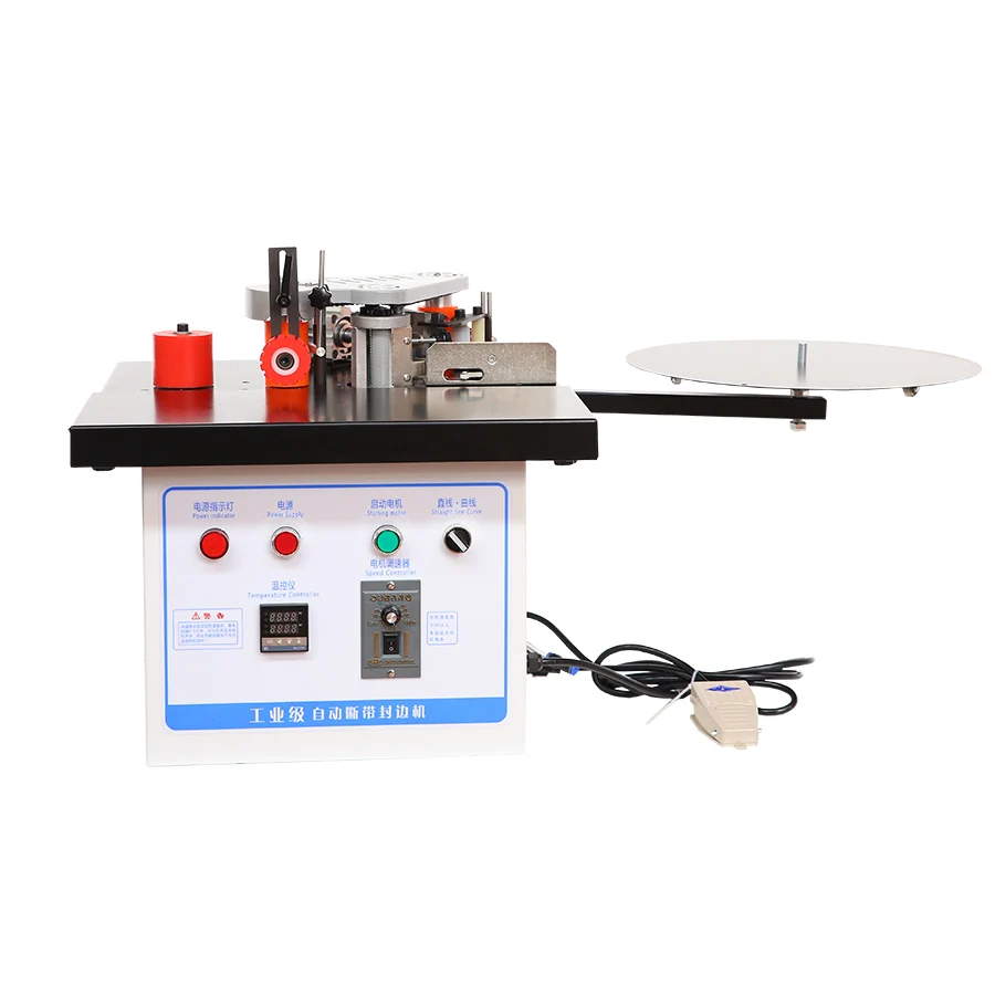50 Mini Portable Edging Machine Pvc Mdf Furniture Curved Edge Banding Machine Edgebonder Double Side Edgebander
