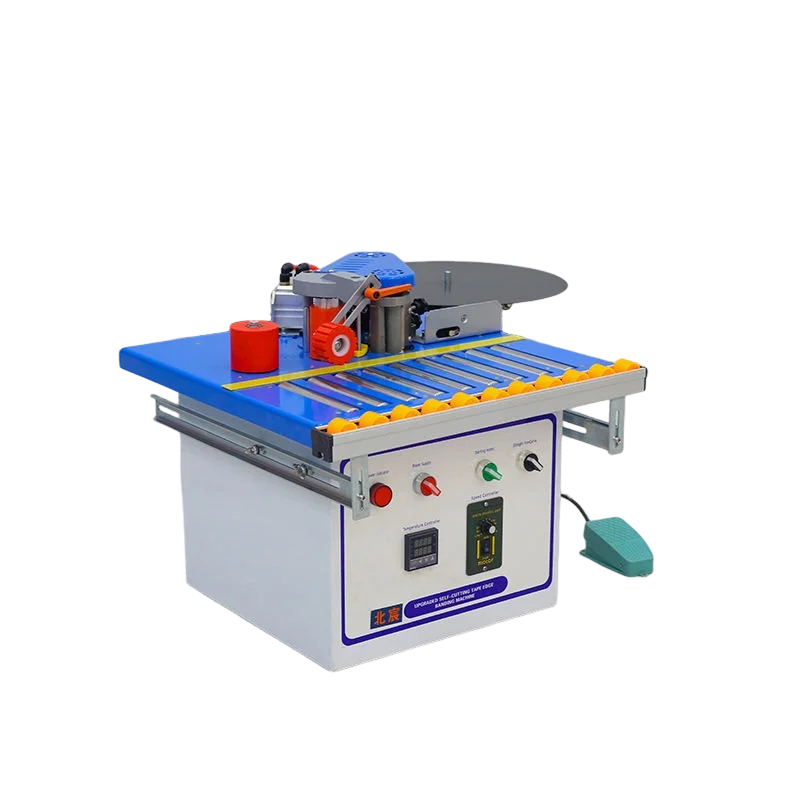 Small Edge Bander 220V 1000W Automatic Tape Cutting Straight and Curved Edge Banding Machine for DIY Woodworking