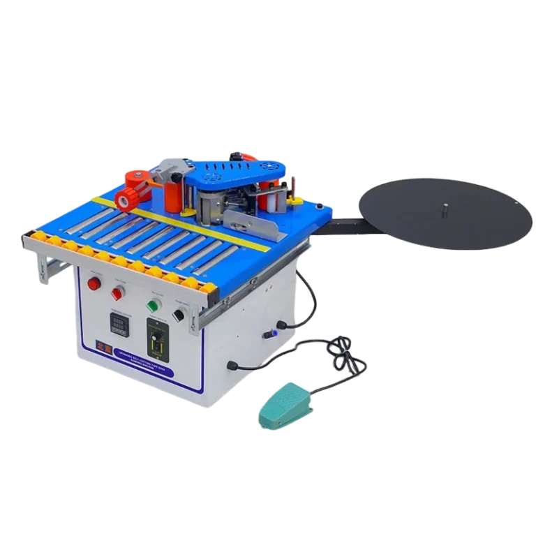 Small Automatic Edge Banding Machine 50mm Banding Width Straight and Curved Edge for PVC ABS Wood Veneer