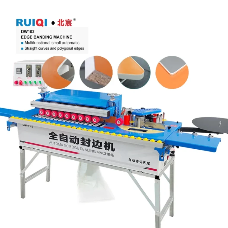 DW102 Automatic Woodworking Machinery China Feeding Corner Radius Trimming Equipment PVC Edge Banding Incl. Motor Bearing PLC