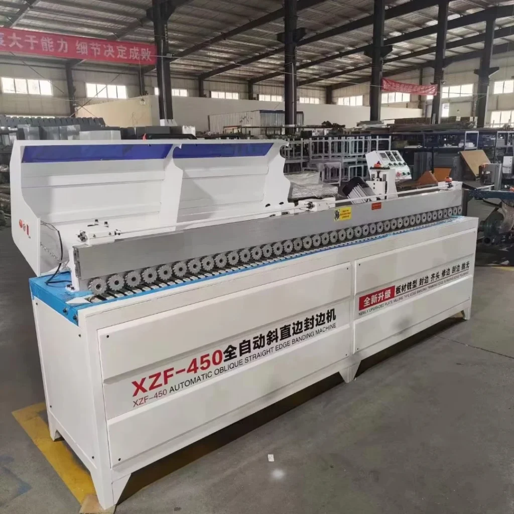 XZF450 Woodworking Bevel and Straight Edge Banding Machine 45 Degree Pre Milling Edge Bander Machine