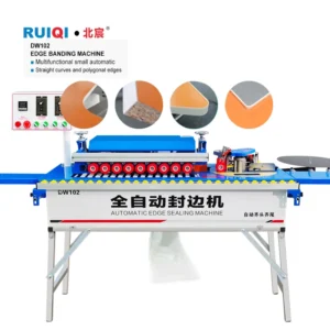DW102 High-Speed Portable Woodworking Edge Bander Easy-to-Operate Micro Wood Banding Machine Gluing Cleaning Features Motor Core