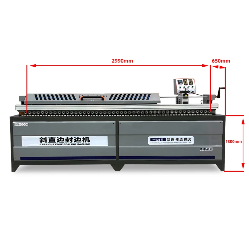 High Speed Fully Automatic Edge Banding Machine 45 Degree Bevel Straight Edge for Board Furniture Office Desk
