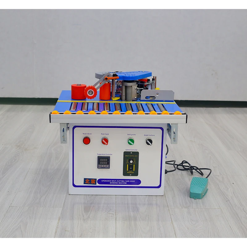 Portable Edge Bander with Trimmer Hot Melt Glue Gun for Straight Curved Edge Banding for MDF Cabinet Making