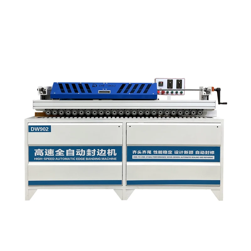 DW902 Wood Based Panel Woodworking Automatic Wood Edge Banding Machine with Trimming and Polishing Bander Edge