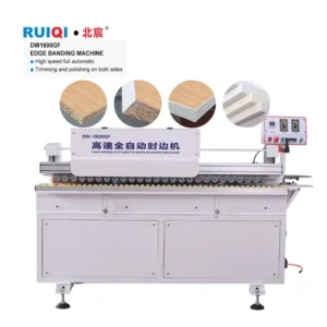 High Quality Automatic Linear Wood Veneer Edge Banding Machine 220V with Motor PLC Gear Bearing Wholesale
