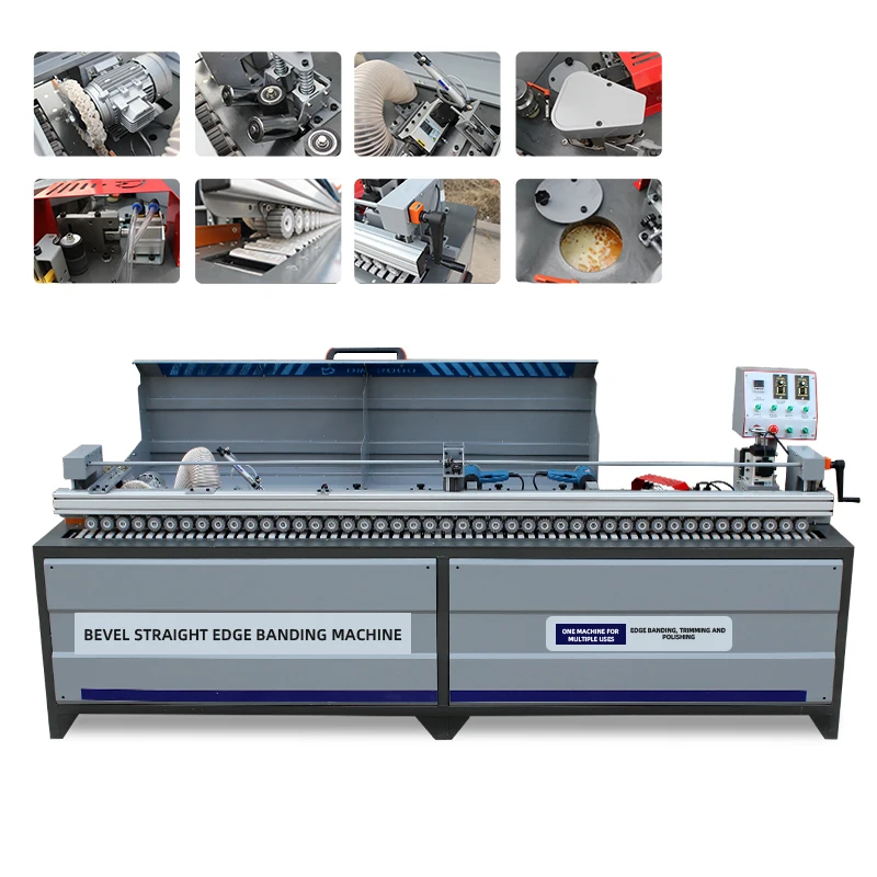 Professional Woodworking Automatic Edge Banding Machine 45 Degree Bevel and Straight Edge for MDF Board Furniture