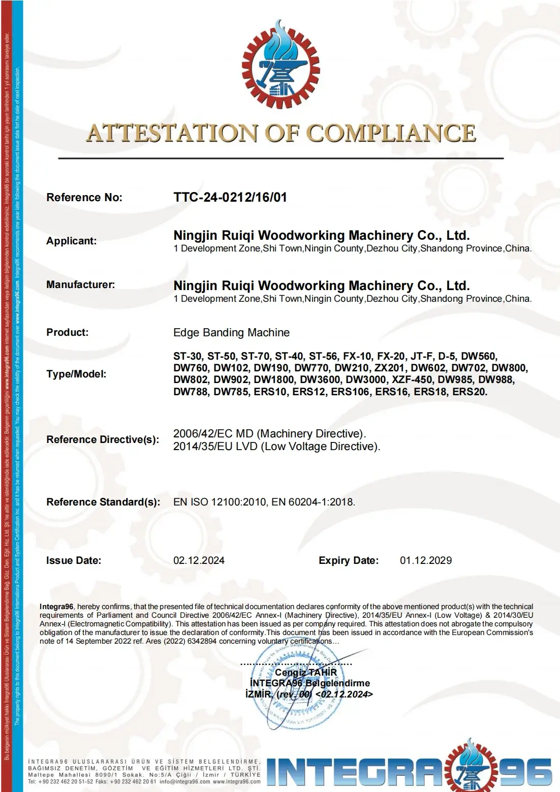 ISO9001 Quality Management Certificate