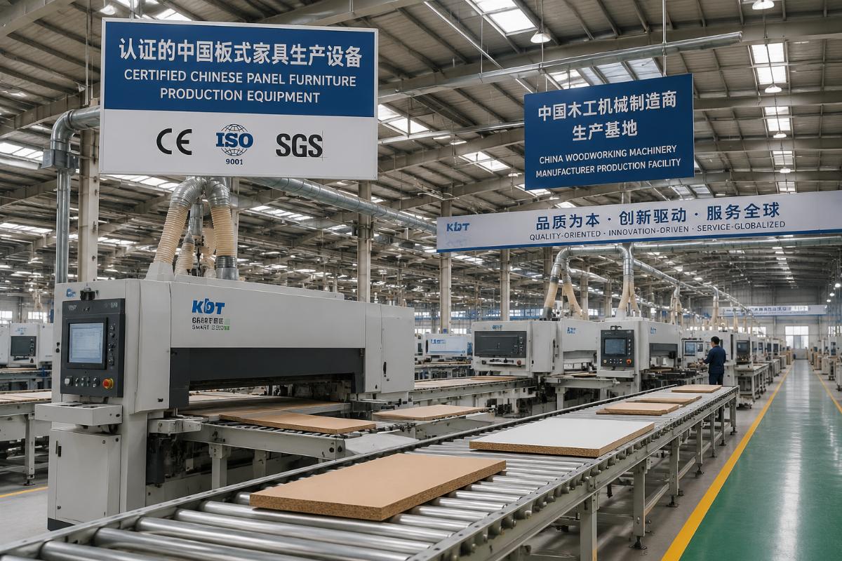China woodworking machinery manufacturer production facility Certified Chinese panel furniture production equipment in a factory assembly line