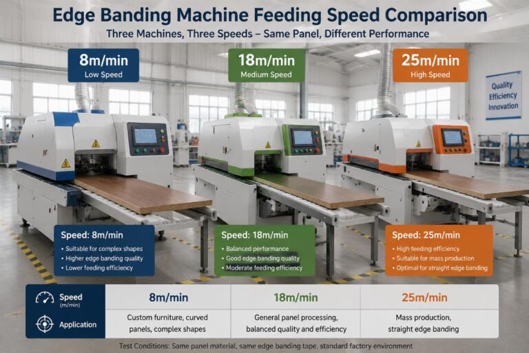 How to Pick China Edge Banding Speed: 8/18/25m/min for Woodworking Factories