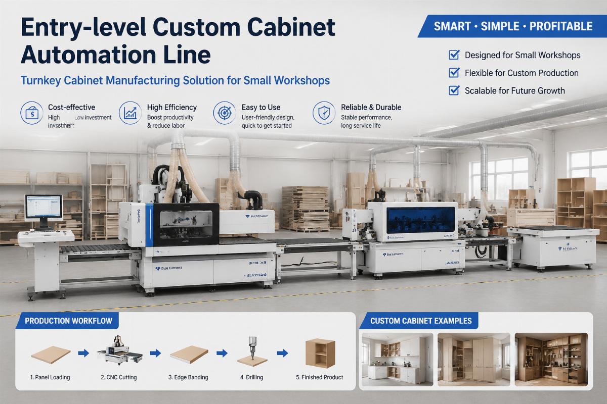 Entry-level custom cabinet automation line for small workshops